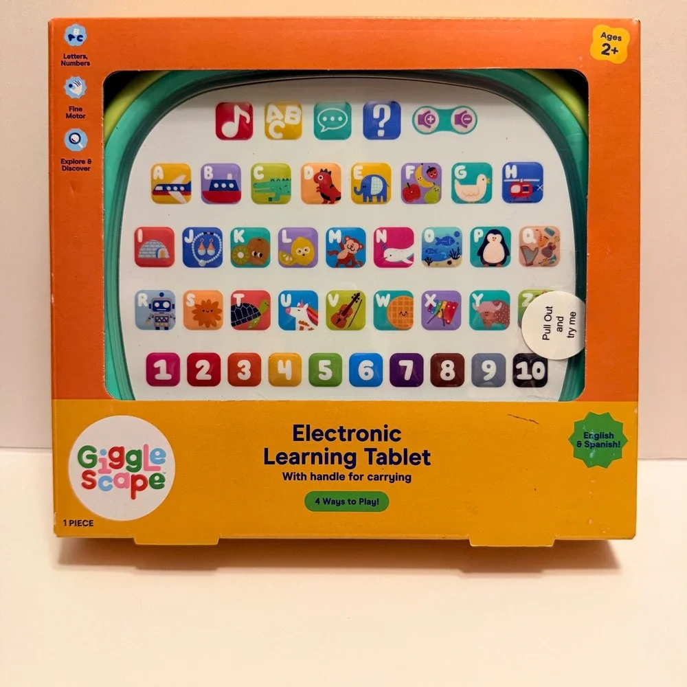 Giggle Scape Electronic Learning Tablet Toddler Kids Unisex Multi NEW Bilingual